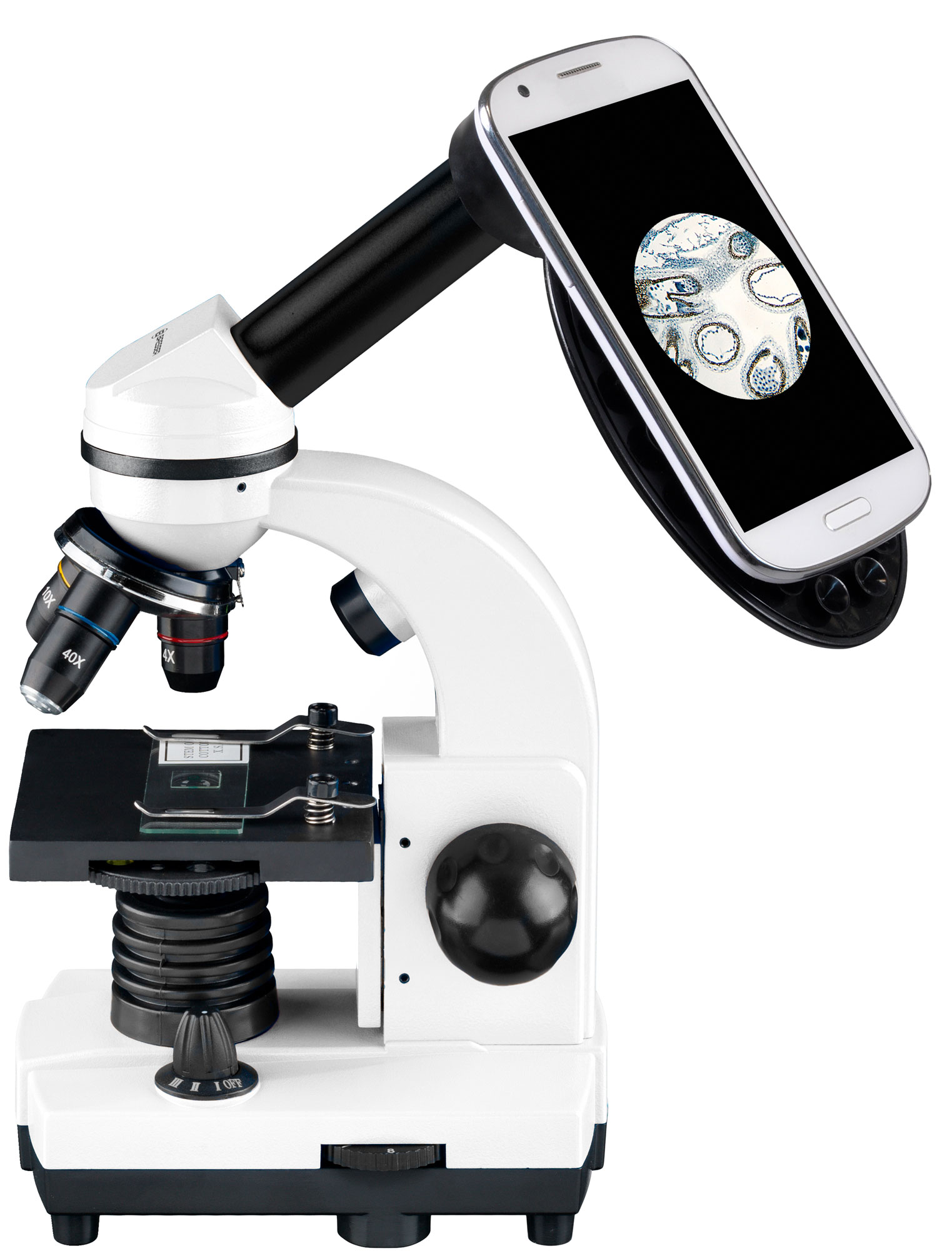 Mikroskop s púzdrom Bresser Junior Biolux SEL 40–1600x, biely